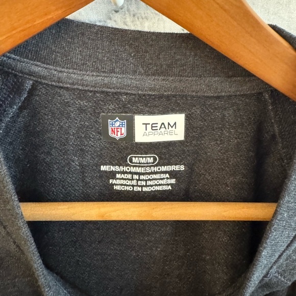 NWT Adult NFL Baltimore Ravens gray pullover crew neck sweatshirt Medium - Picture 4 of 6